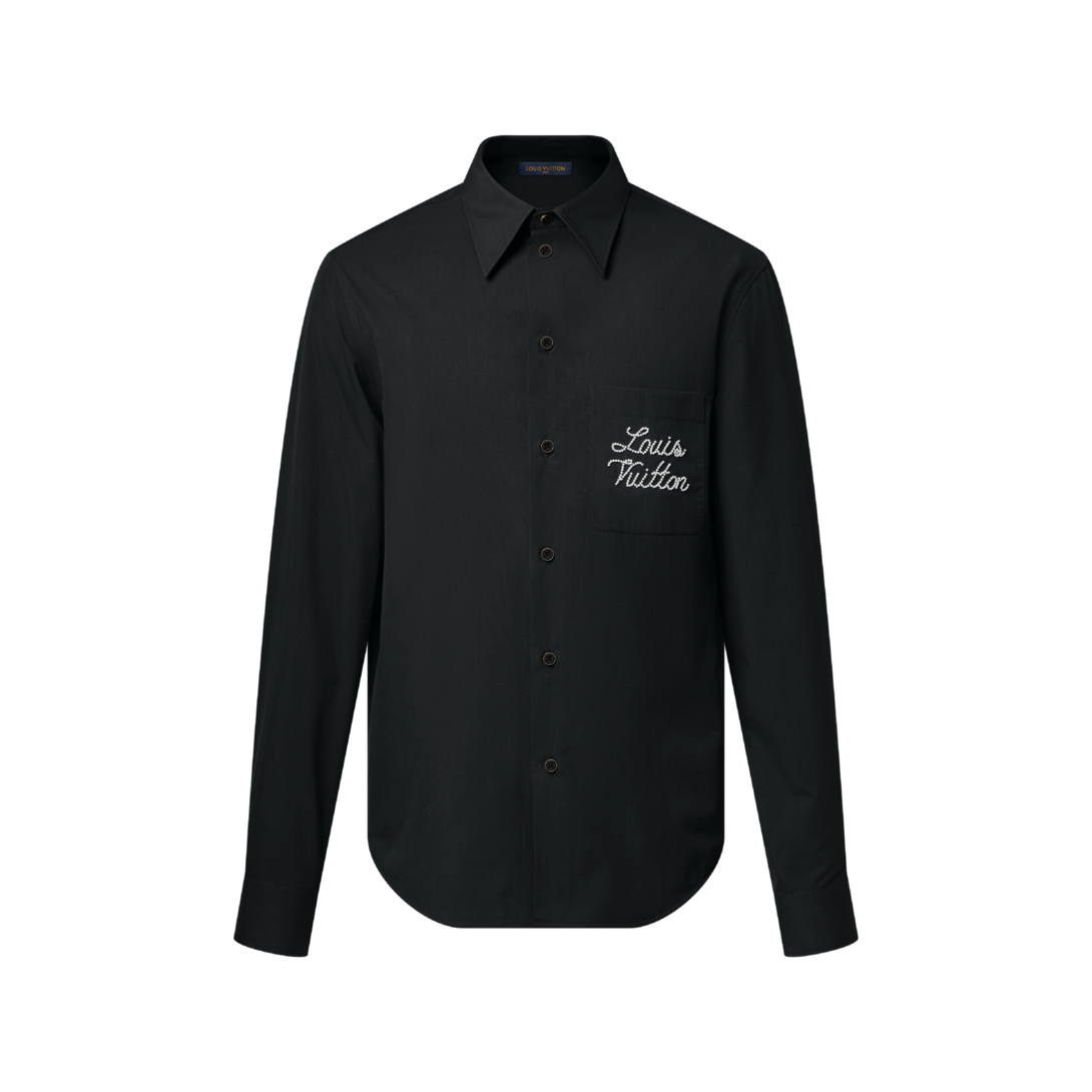 Embroidered Signature Long-Sleeved Shirt - Ready-to-Wear | LOUIS